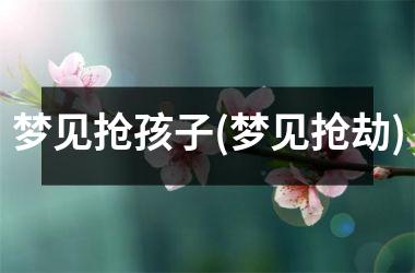 <h3>梦见抢孩子(梦见抢劫)