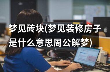 <h3>梦见砖块(梦见装修房子是什么意思周公解梦)