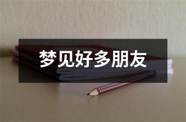 <h3>梦见好多朋友