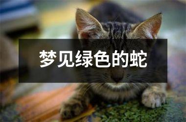 梦见绿色的蛇