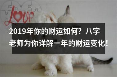 <h3>2019年你的财运如何？八字老师为你详解一年的财运变化！