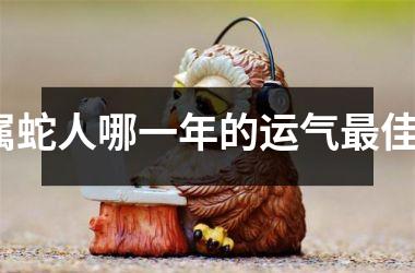 <h3>属蛇人哪一年的运气佳？