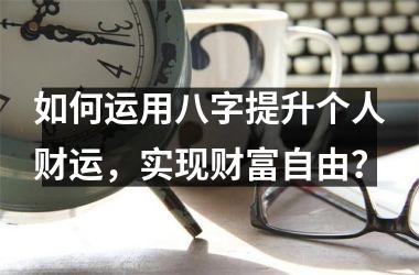 <h3>如何运用八字提升个人财运，实现财富自由？