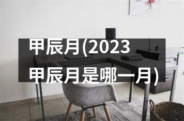 甲辰月(2025甲辰月是哪一月)