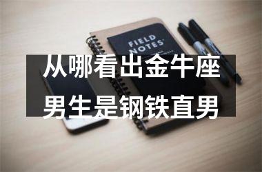 从哪看出金牛座男生是钢铁直男