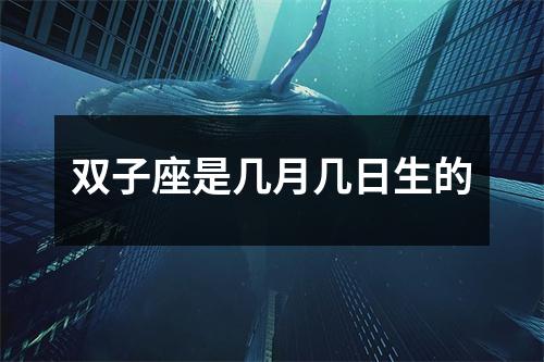 <h3>双子座是几月几日生的