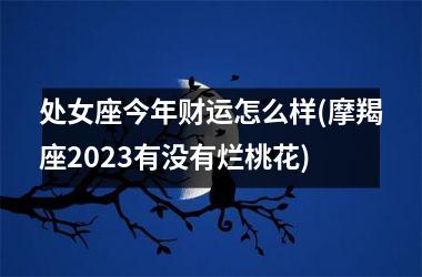 处女座今年财运怎么样(摩羯座2025有没有烂桃花)