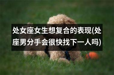 <h3>处女座女生想复合的表现(处座男分手会很快找下一人吗)