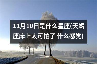<h3>11月10日是什么星座(天蝎座床上太可怕了 什么感觉)