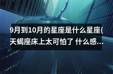 <h3>9月到10月的星座是什么星座(天蝎座床上太可怕了 什么感觉)