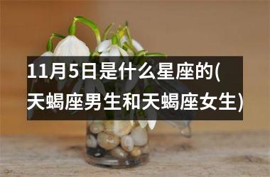 <h3>11月5日是什么星座的(天蝎座男生和天蝎座女生)