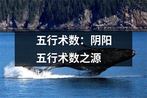 <h3>五行术数：阴阳五行术数之源