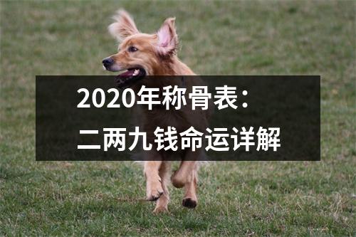 <h3>2025年称骨表：二两九钱命运详解