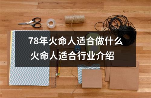 <h3>78年火命人适合做什么火命人适合行业介绍