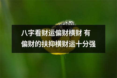 <h3>八字看财运偏财横财有偏财的扶抑横财运十分强