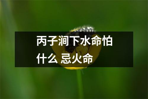 <h3>丙子涧下水命怕什么忌火命