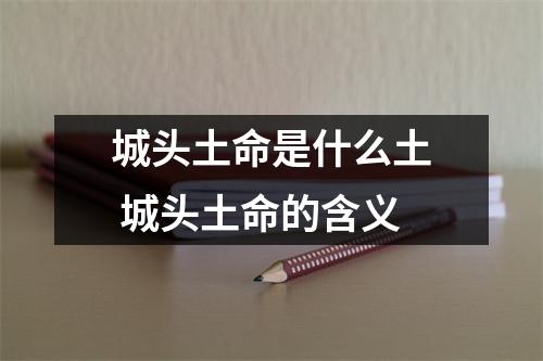 <h3>城头土命是什么土城头土命的含义