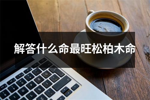 <h3>解答什么命旺松柏木命