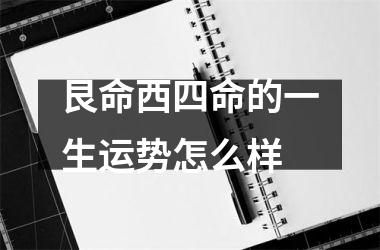 <h3>艮命西四命的一生运势怎么样
