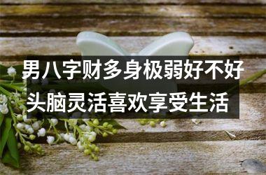 <h3>男八字财多身极弱好不好 头脑灵活喜欢享受生活