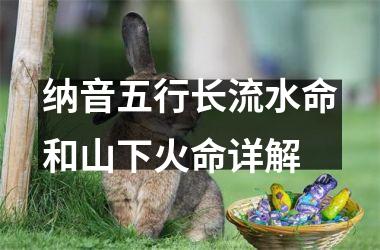 <h3>纳音五行长流水命和山下火命详解