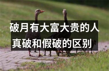 <h3>破月有大富大贵的人 真破和假破的区别