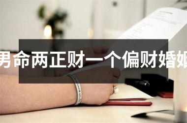 男命两正财一个偏财婚姻