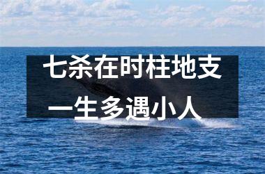 七杀在时柱地支 一生多遇小人