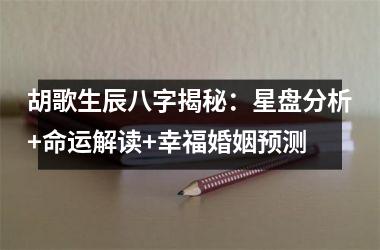 <h3>胡歌生辰八字揭秘：星盘分析+命运解读+幸福婚姻预测
