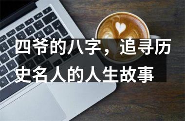 <h3>四爷的八字，追寻历史名人的人生故事