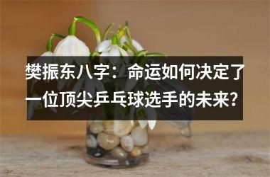<h3>樊振东八字：命运如何决定了一位顶尖乒乓球选手的未来？