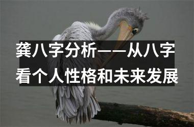 龚八字分析——从八字看个人性格和未来发展