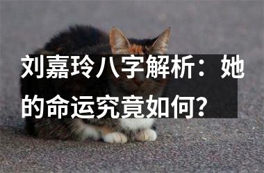 <h3>刘嘉玲八字解析：她的命运究竟如何？