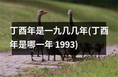 <h3>丁酉年是一九几几年(丁酉年是哪一年 1993)