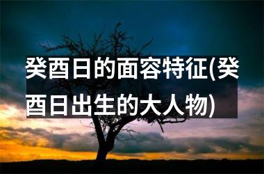 <h3>癸酉日的面容特征(癸酉日出生的大人物)