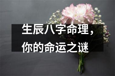 <h3>生辰八字命理，你的命运之谜