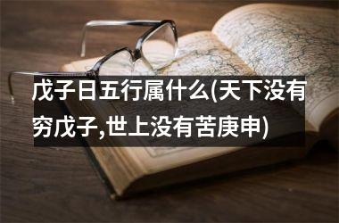 <h3>戊子日五行属什么(天下没有穷戊子,世上没有苦庚申)