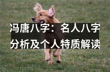 冯唐八字：名人八字分析及个人特质解读