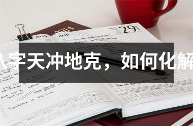 <h3>八字天冲地克，如何化解？