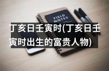 <h3>丁亥日壬寅时(丁亥日壬寅时出生的富贵人物)