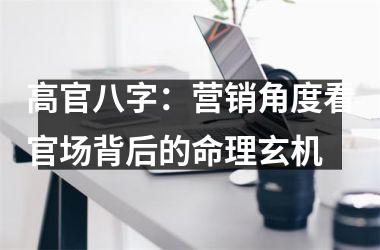 <h3>高官八字：营销角度看官场背后的命理玄机