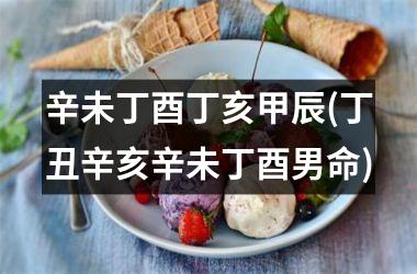 <h3>辛未丁酉丁亥甲辰(丁丑辛亥辛未丁酉男命)