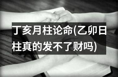 <h3>丁亥月柱论命(乙卯日柱真的发不了财吗)