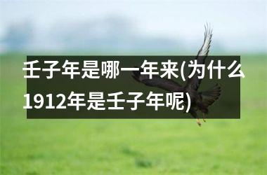 <h3>壬子年是哪一年来(为什么1912年是壬子年呢)