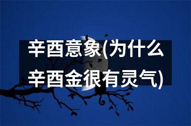 <h3>辛酉意象(为什么辛酉金很有灵气)