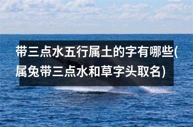 <h3>带三点水五行属土的字有哪些(属兔带三点水和草字头取名)