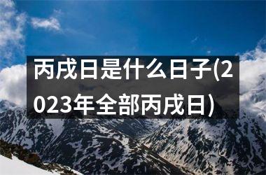 丙戌日是什么日子(2025年全部丙戌日)