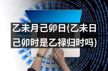 <h3>乙未月己卯日(乙未日己卯时是乙禄归时吗)