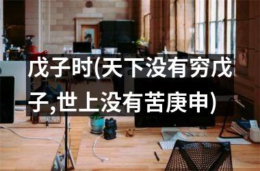 <h3>戊子时(天下没有穷戊子,世上没有苦庚申)