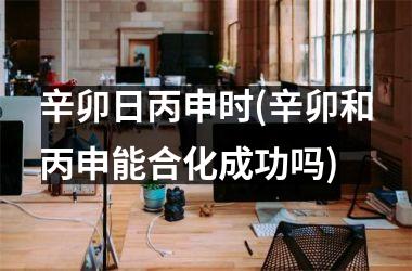 <h3>辛卯日丙申时(辛卯和丙申能合化成功吗)